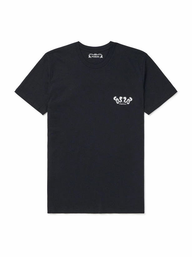 Photo: MANAAKI - Taniwha Logo-Print Cotton-Jersey T-Shirt - Black