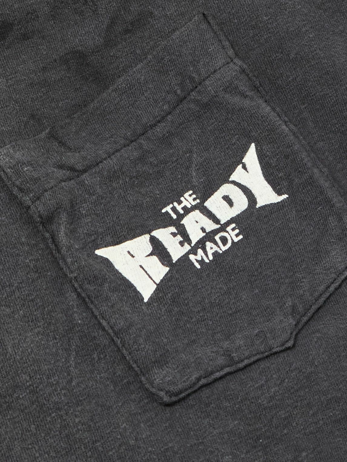 READYMADE - Logo-Print Paint-Splattered Cotton-Jersey T-Shirt - Black