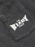 READYMADE - Logo-Print Paint-Splattered Cotton-Jersey T-Shirt - Black
