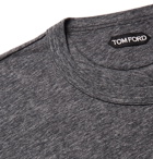 TOM FORD - Mélange Cotton-Jersey T-Shirt - Gray