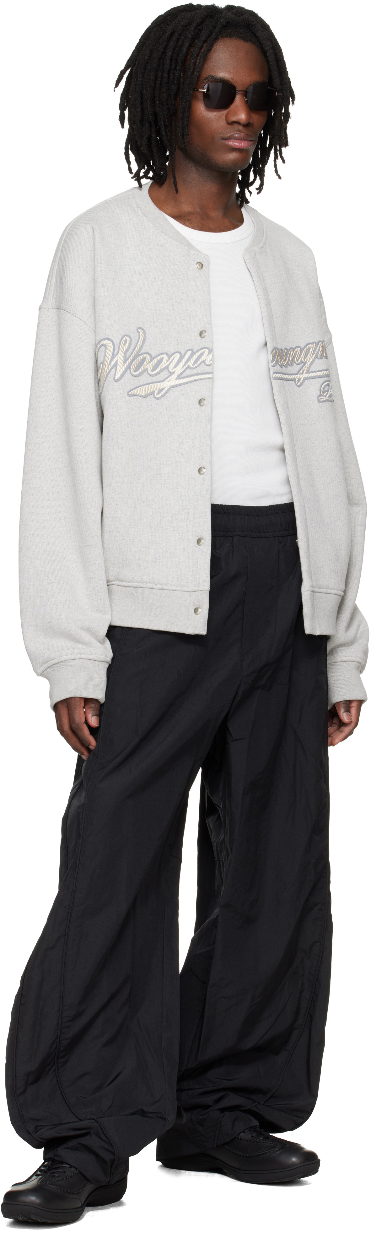 WOOYOUNGMI Gray Cardigan Sweatshirt