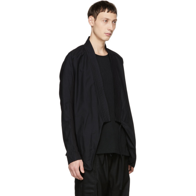 Abasi Rosborough Black Oxford Arc Kimono Cardigan