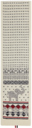 Thom Browne White Mohair Fair Isle Scarf
