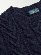 Polo Ralph Lauren - Cable-Knit Wool and Cashmere-Blend Sweater - Blue