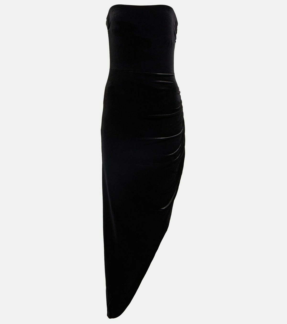 Norma Kamali Strapless asymmetrical midi dress Norma Kamali