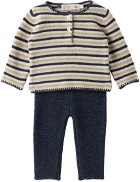 Bonpoint Baby Navy Bocar Sweater & Leggings Set