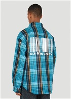 Barcode Flannel Shirt in Blue