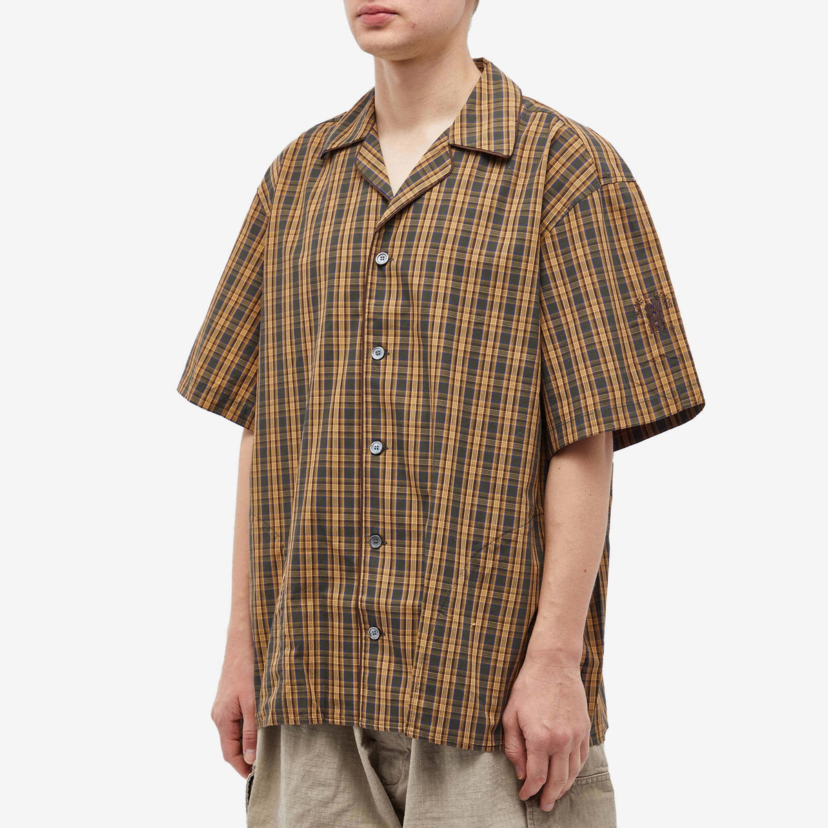 トップス SUBCULTURE COTTON CHECK SHIRT / BROWN SUBCULTURE COTTON CHECK SHIRT / BROWN