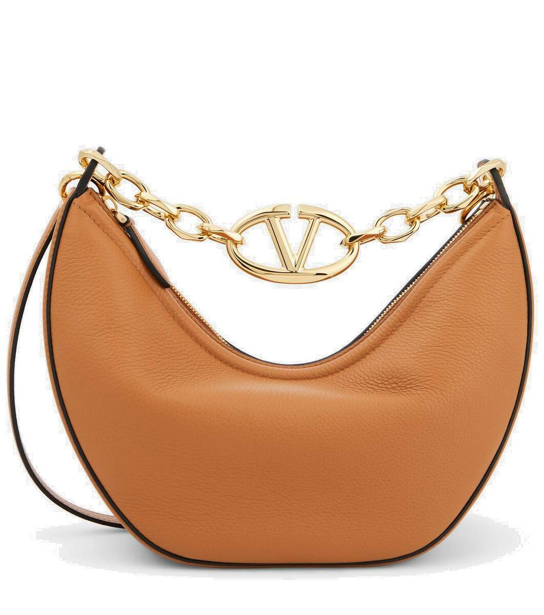 ショルダーバッグ・ポシェット VALENTINO CAMEL LEATHER VLOGO SHOULDER BAG Valentino Garavani VLogo Lambskin Leather Shoulder Bag