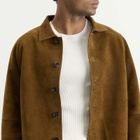 Studio Nicholson Men's Bowe Suede Overshirt in Mustard