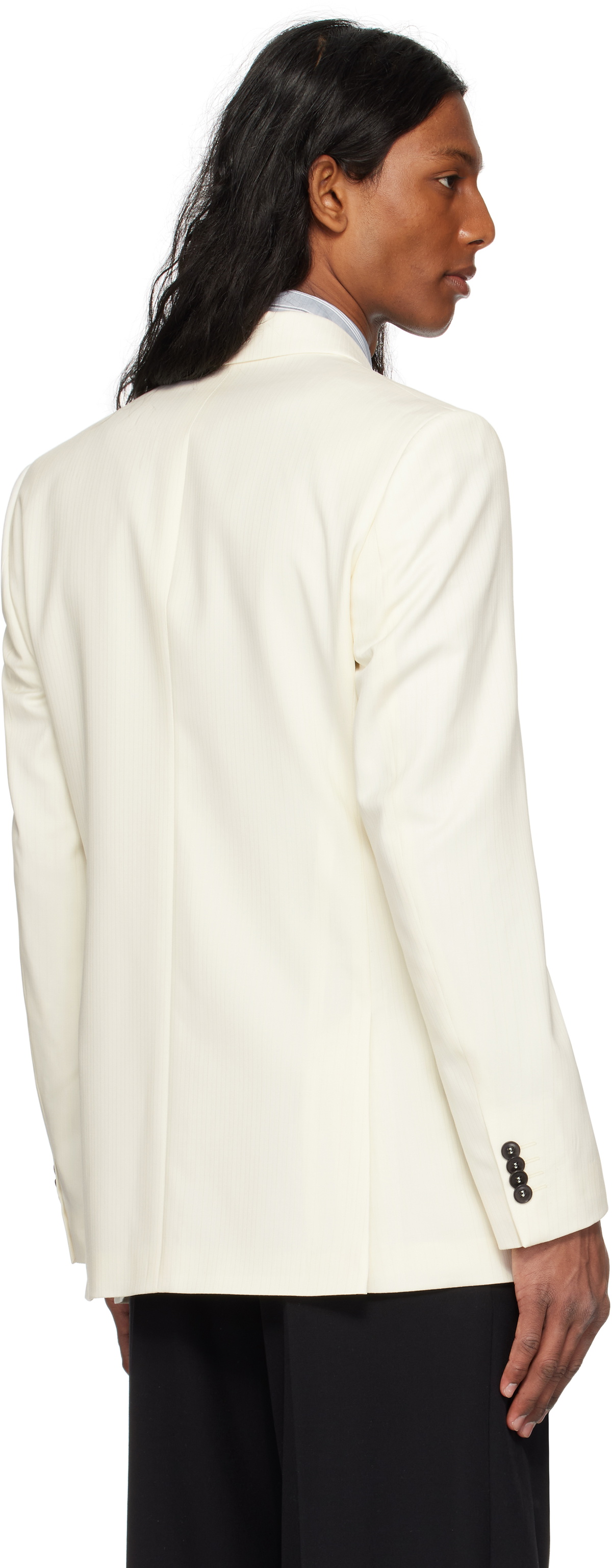 Tiger of Sweden Off-White Joachim Double-Breasted Blazer