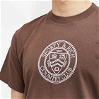 Sporty & Rich Men's Conneticut Crest T-Shirt in Chocolate