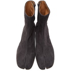 Maison Margiela Grey Suede Mid Heel Tabi Boots