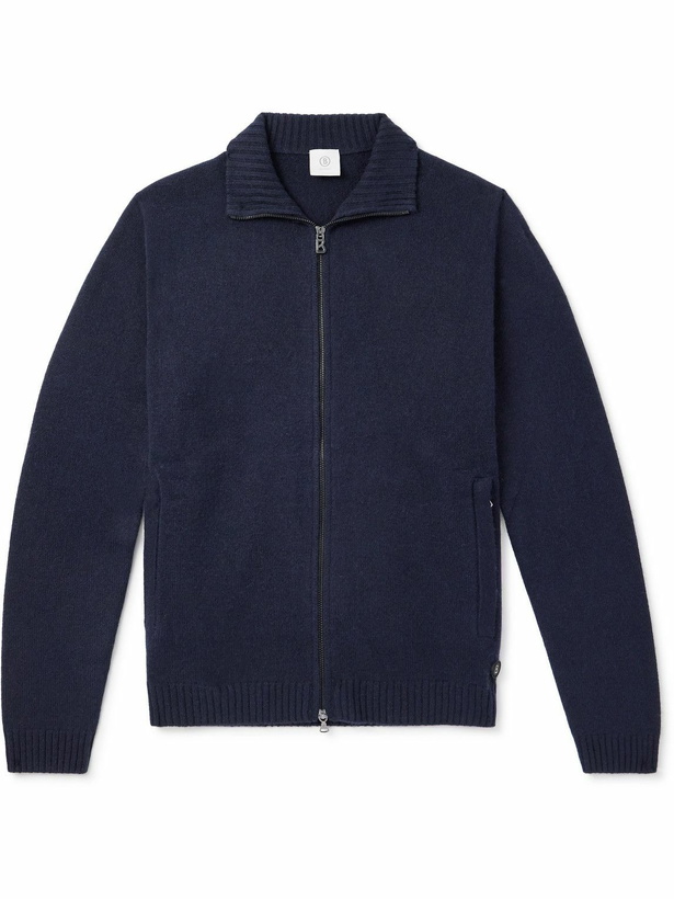 Photo: Bogner - Dexter Wool and Cashmere-Blend Zip-Up Cardigan - Blue