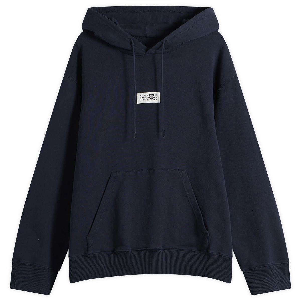 MM6 Maison Margiela Men's Logo Hoodie in Blue Navy