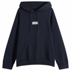 MM6 Maison Margiela Men's Logo Hoodie in Blue Navy