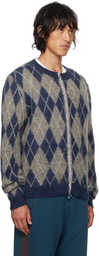 Gimaguas Gray & Navy Alice Zip Up Sweater