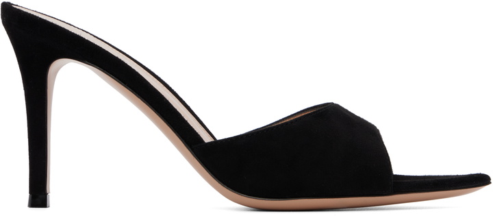 Photo: Gianvito Rossi Black Elle 85 Heeled Sandals