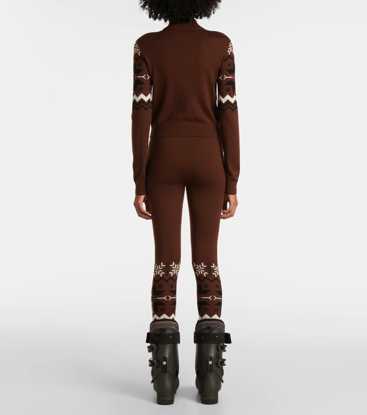 Perfect Moment Nordic intarsia high-rise wool leggings