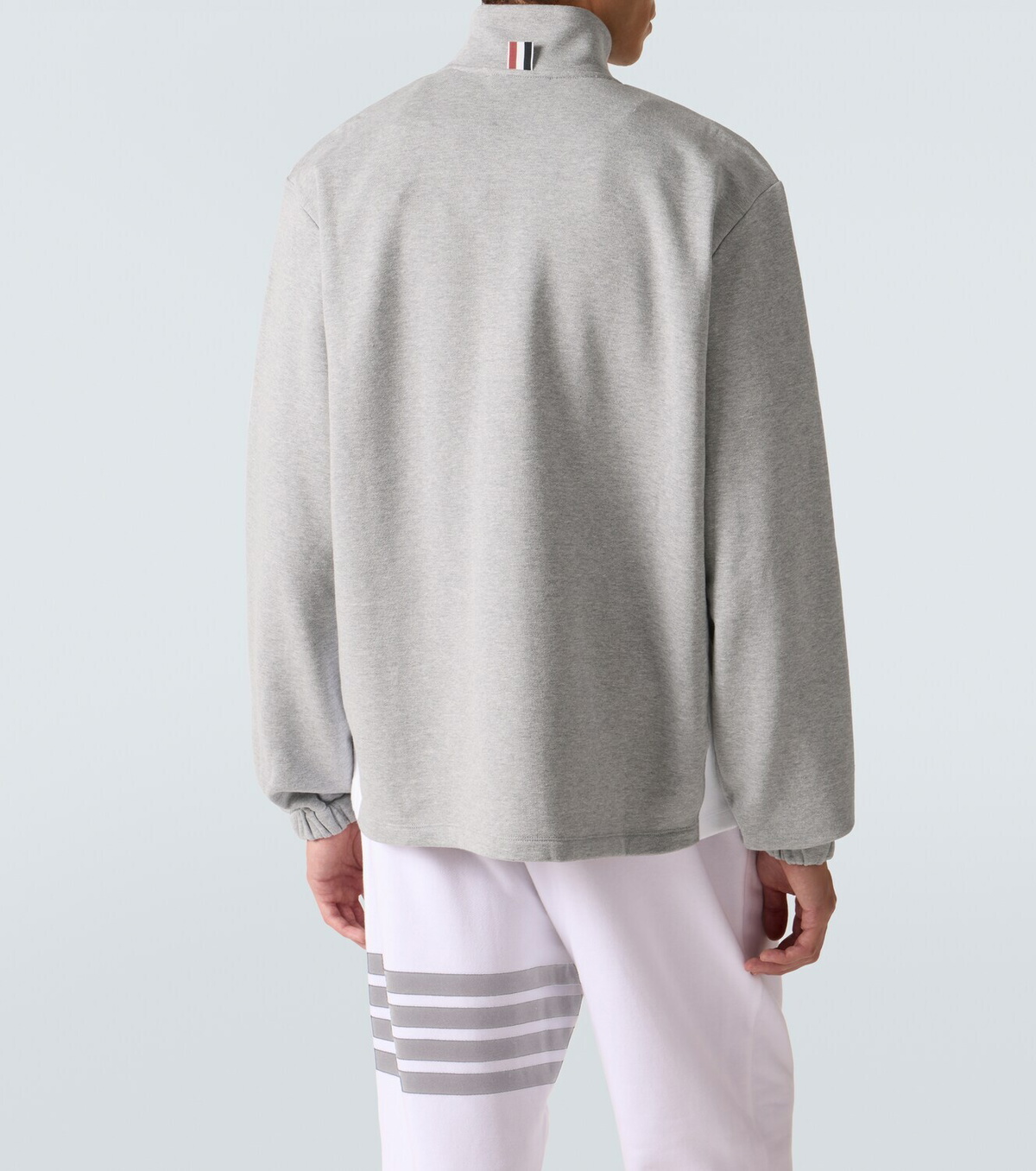 Thom Browne 4-Bar cotton jersey half-zip sweatshirt