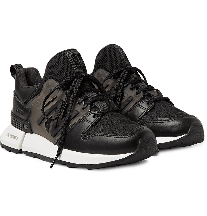 Photo: Comme des Garçons HOMME - New Balance MSRC2 GORE-TEX Leather, Ripstop and Mesh Sneakers - Black