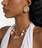 Self-Portrait Faux pearl-embellished earrings