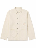 Drake's - Fatigue Embroidered Cotton and Linen-Blend Twill Jacket - Neutrals