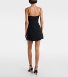 David Koma Feather-trimmed minidress