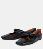 Alexander McQueen Bow-detail leather ballet flats