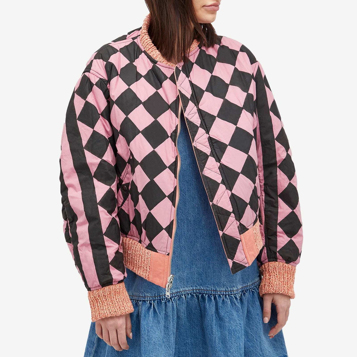 Story mfg. Women's Seed Bomber Jacket in Ancient Pink Wonky-Wear