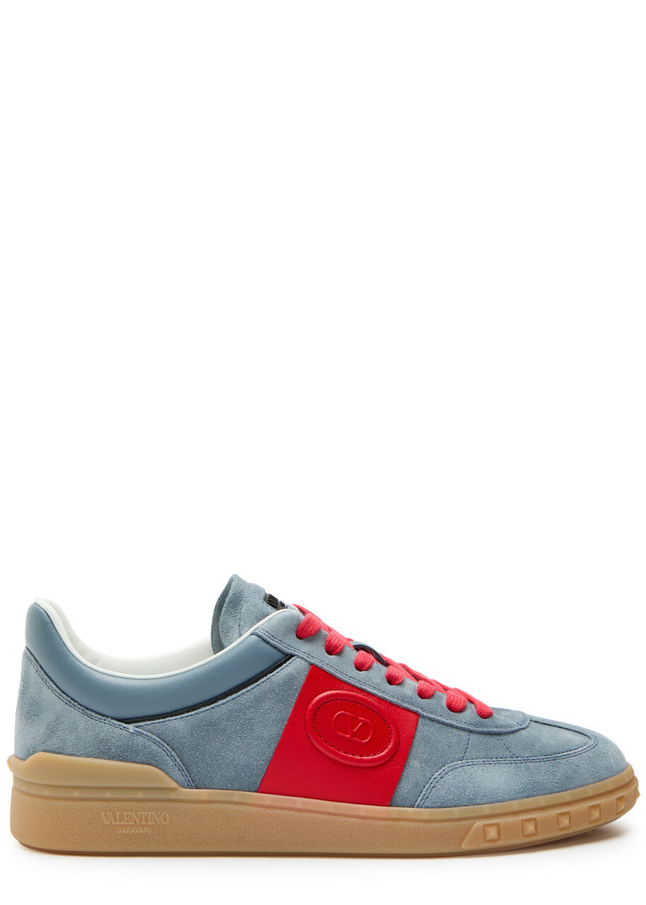 Valentino Garavani Upvillage Panelled Suede Sneakers Grey