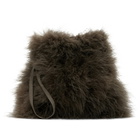 Yves Salomon Brown Feather Pouch