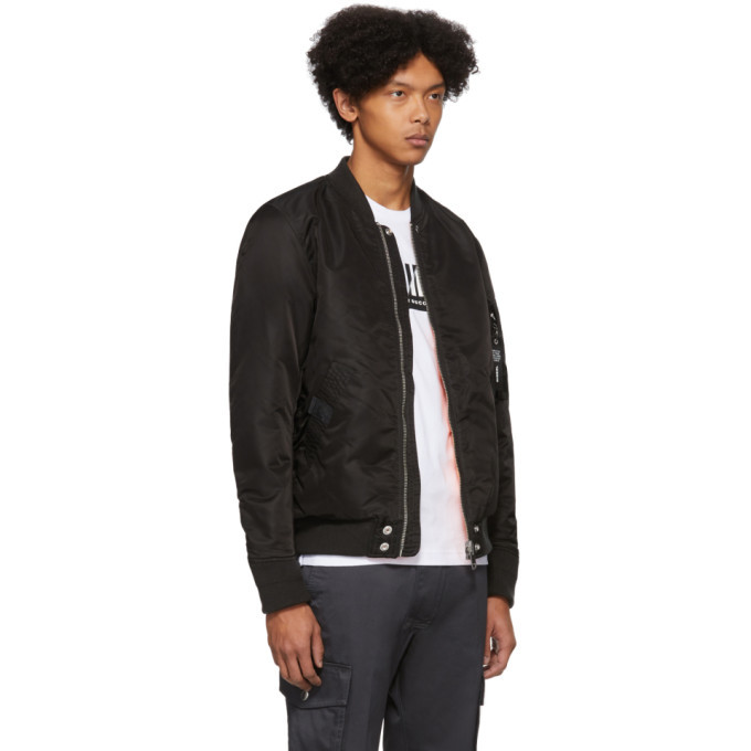 Diesel Reversible Black J-Ross-Rev Bomber Jacket Diesel