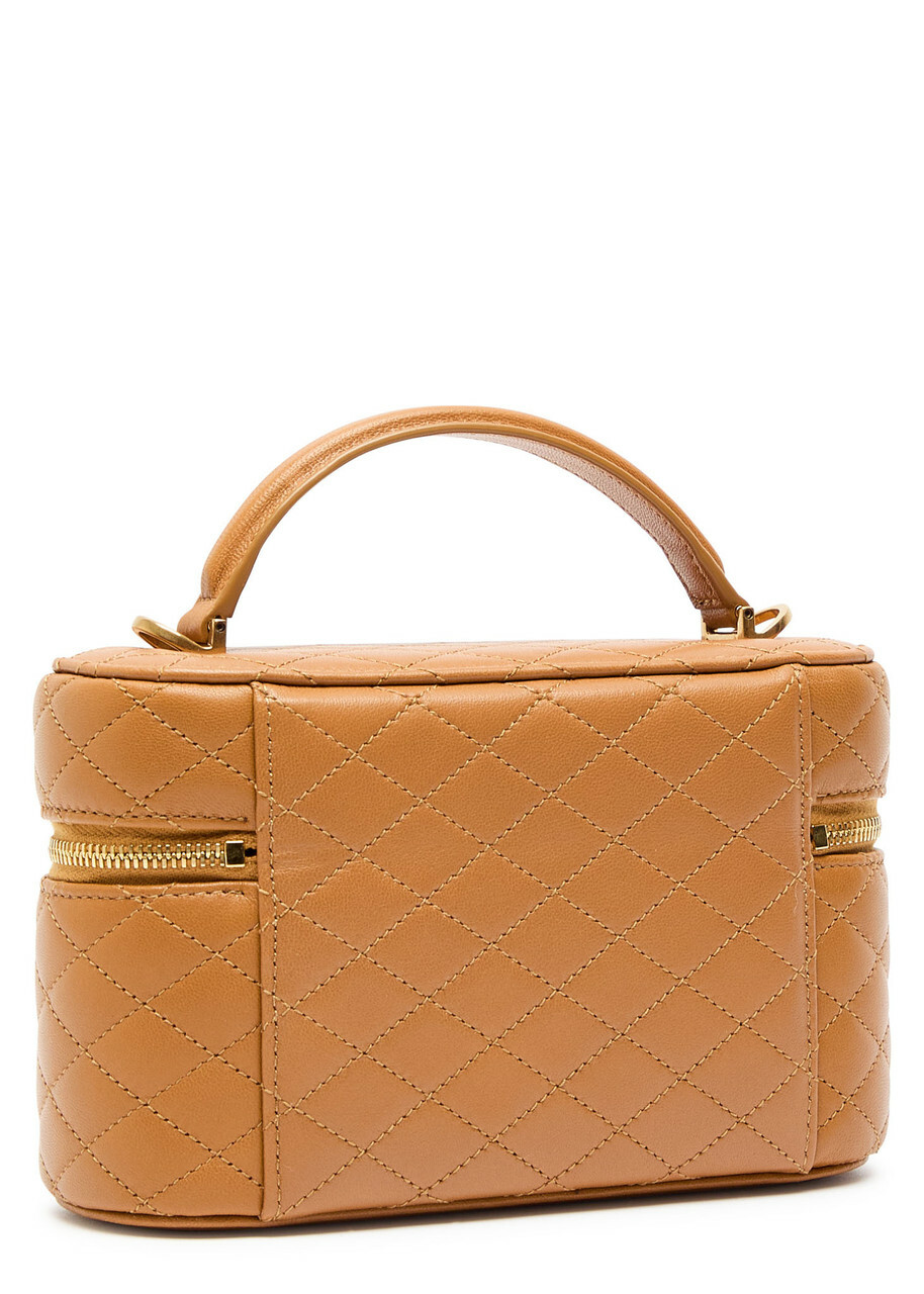 Saint Laurent Gaby Mini Quilted Leather top Handle bag - Camel - One Size