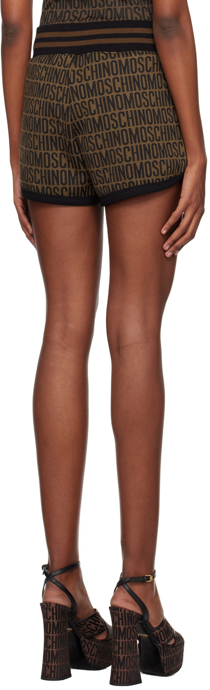 Moschino Brown Jacquard Shorts