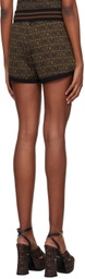 Moschino Brown Jacquard Shorts