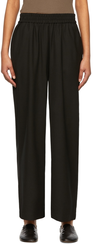 Photo: Sunspel Black Wool Trousers