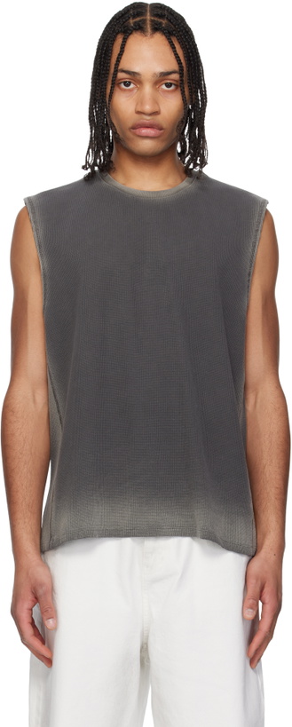 Photo: COOR Gray Faded-Wash Crewneck Tank Top