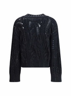 Ermanno Scervino Rhinestone Cotton Cardigan