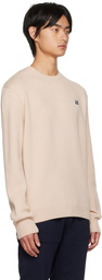 Maison Kitsuné Beige Fox Head Sweater