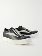 Rick Owens - Suede-Trimmed Leather Sneakers - Black