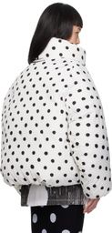 Marni White Polka Dot Down Jacket