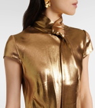 Galvan Solar Gaze scarf-detail satin gown
