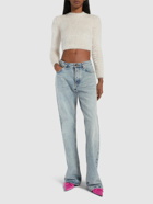 BALENCIAGA Knotted Fuzzy Nylon Sweater