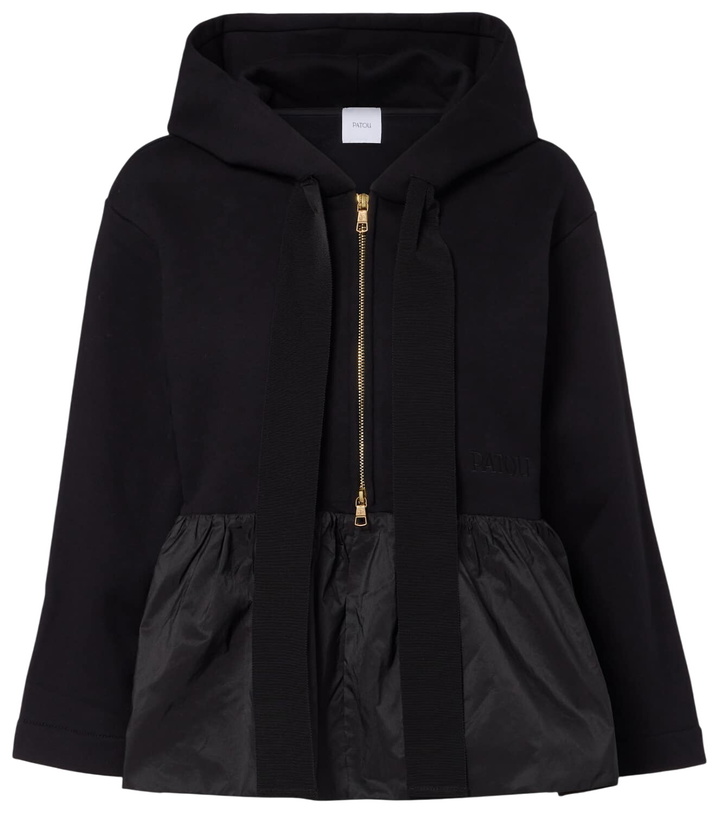 Photo: Patou Faille-trimmed cotton jersey zip-up hoodie