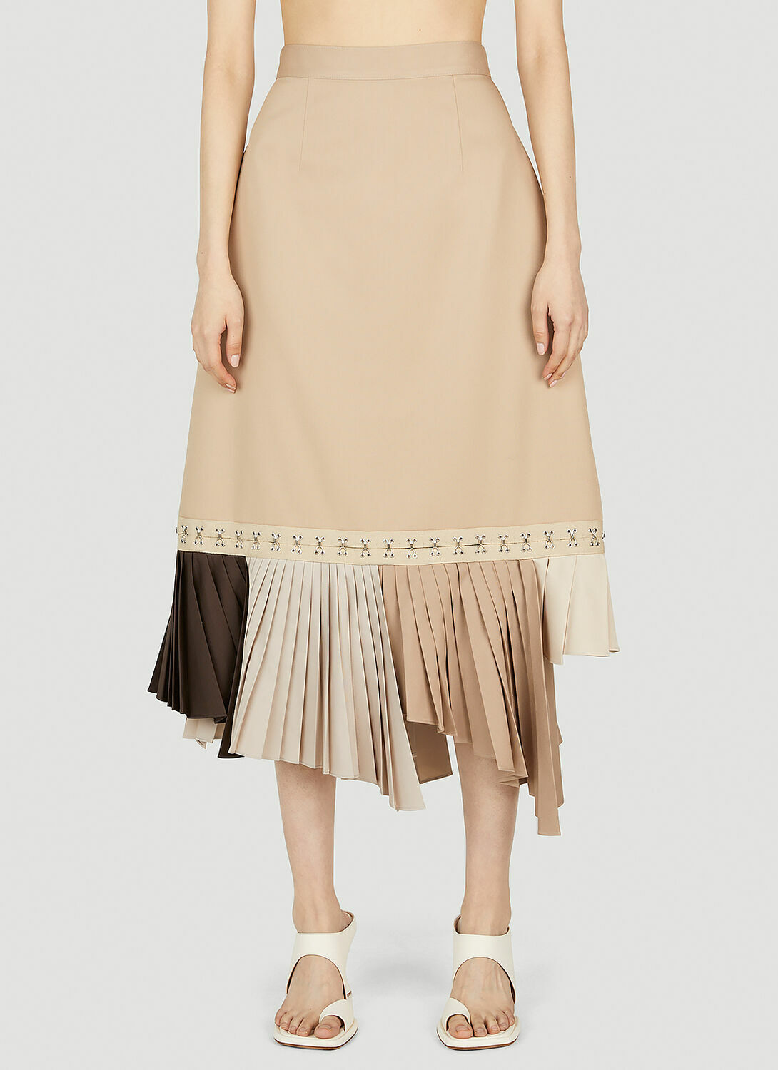 Rokh Hook And Eye Tape Pleat Skirt
