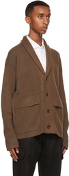 Z Zegna Brown Shawl Cardigan