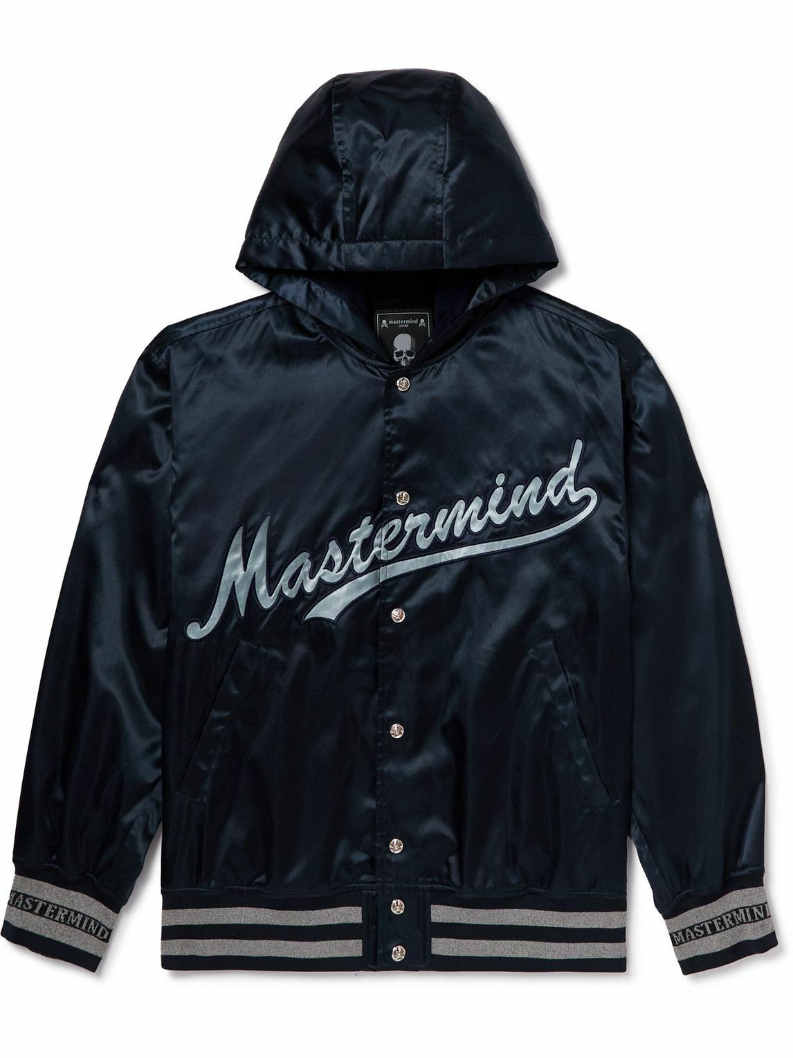 Varsity hooded bomber discount jacket