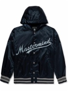 Mastermind World - Logo-Appliquéd Shell Hooded Bomber Jacket - Blue