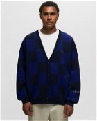 Fred Perry Rs Chckerboard Cardigan Blue - Mens - Zippers & Cardigans